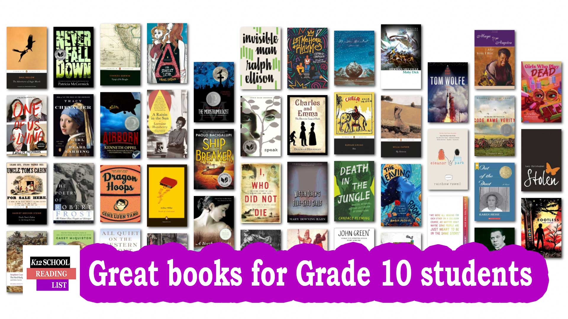 Great books for Grade 10 students aged 15-16