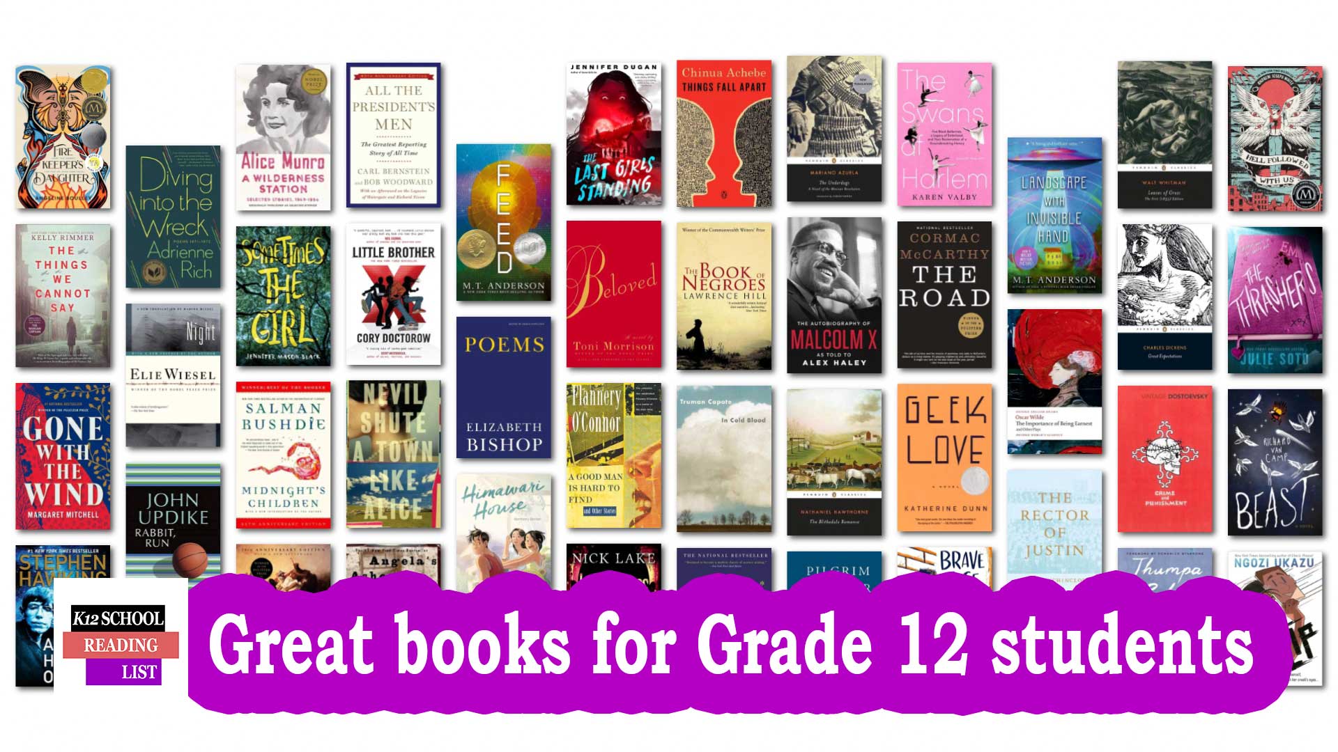 Great books for Grade 12 students aged 17-18
